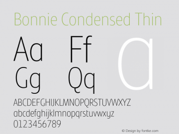 Bonnie Condensed Thin Version 1.400图片样张