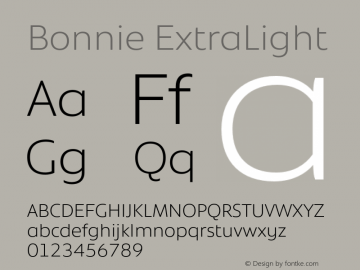 Bonnie ExtraLight Version 1.400图片样张