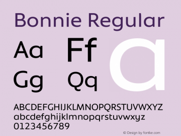 Bonnie Regular Version 1.400图片样张