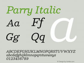 Parry Italic Version 2.004图片样张