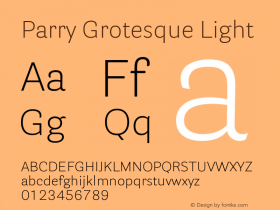 Parry Grotesque Light Version 2.000图片样张