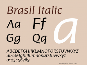 Brasil Italic Version 2.001图片样张