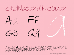 chalkboard Regular Version 1.00 October 15, 2010, initial release Font Sample