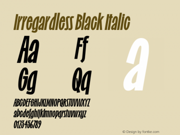 Irregardless Black Italic Version 1.100图片样张