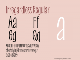 Irregardless Regular Version 1.100图片样张