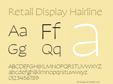 Retail Display Hairline Version 1.000;PS 0.0;hotconv 16.6.54;makeotf.lib2.5.65590图片样张