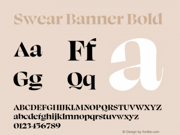 Swear Banner Bold Version 1.000;PS 1.000;hotconv 16.6.54;makeotf.lib2.5.65590图片样张