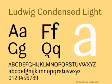 Ludwig Condensed Light Version 3.001图片样张