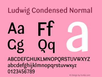 Ludwig Condensed Normal Version 3.001图片样张