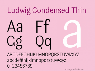 Ludwig Condensed Thin Version 3.001图片样张