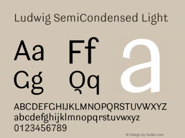 Ludwig SemiCondensed Light Version 3.001图片样张