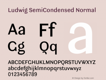 Ludwig SemiCondensed Normal Version 3.001图片样张