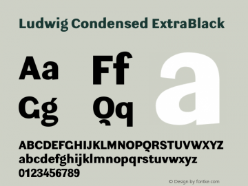 Ludwig Condensed ExtraBlack Version 3.001图片样张