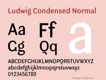 Ludwig Condensed Normal Version 3.001图片样张