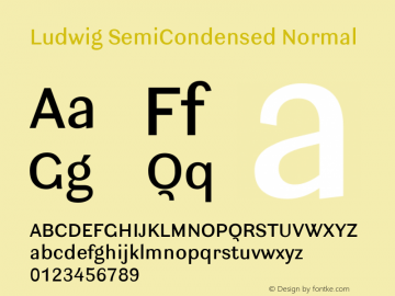 Ludwig SemiCondensed Normal Version 3.001图片样张