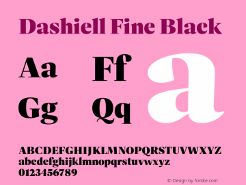 Dashiell Fine Black Version 1.110;hotconv 1.0.109;makeotfexe 2.5.65596图片样张