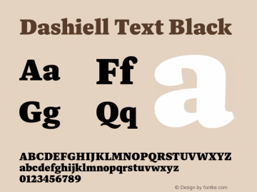 Dashiell Text Black Version 1.110;hotconv 1.0.109;makeotfexe 2.5.65596图片样张
