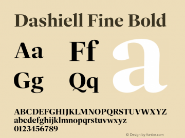 Dashiell Fine Bold Version 1.110;hotconv 1.0.109;makeotfexe 2.5.65596图片样张