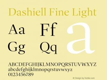 Dashiell Fine Light Version 1.110;hotconv 1.0.109;makeotfexe 2.5.65596图片样张