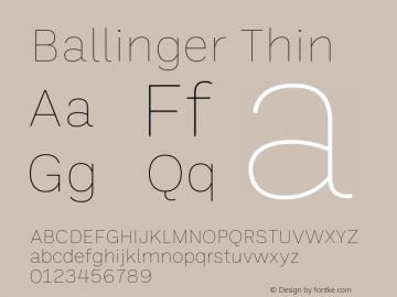 Ballinger Thin Version 1.650;hotconv 1.0.109;makeotfexe 2.5.65596图片样张