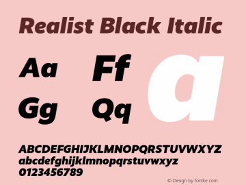 Realist Black Italic Version 2.204图片样张