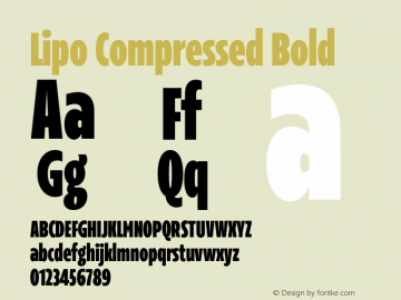 Lipo Compressed Bold Version 1.000;Glyphs 3.1.2 (3151)图片样张