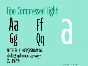 Lipo Compressed Light Version 1.000;Glyphs 3.1.2 (3151)图片样张