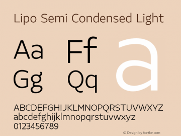 Lipo Semi Condensed Light Version 1.000;Glyphs 3.1.2 (3151)图片样张