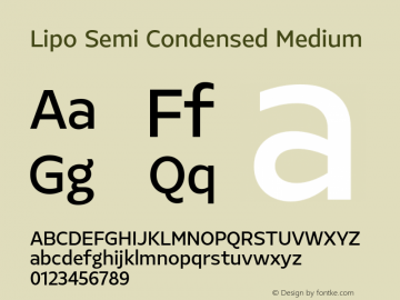 Lipo Semi Condensed Medium Version 1.000;Glyphs 3.1.2 (3151)图片样张