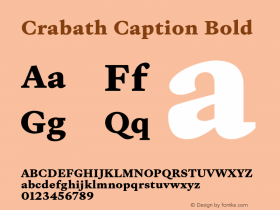 Crabath Caption Bold Version 1.283;FEAKit 1.0图片样张