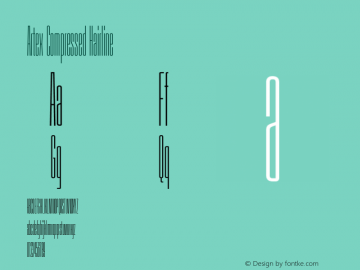 Artex Compressed Hairline Version 1.005图片样张