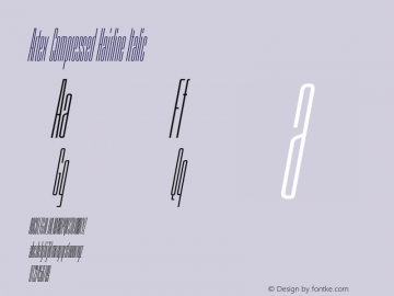 Artex Compressed Hairline Italic Version 1.005图片样张