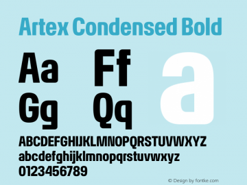 Artex Condensed Bold Version 1.005图片样张