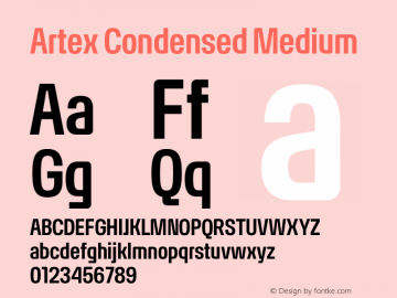 Artex Condensed Medium Version 1.005图片样张