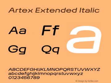 Artex Extended Italic Version 1.005图片样张