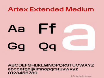 Artex Extended Medium Version 1.005图片样张