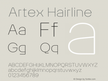 Artex Hairline Version 1.005图片样张