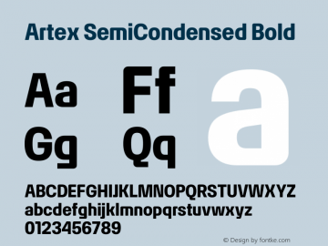 Artex SemiCondensed Bold Version 1.005图片样张