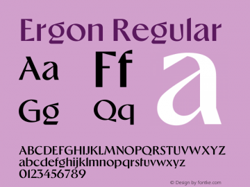 Ergon Regular Version 1.001图片样张