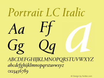 Portrait LC Italic Version 1.001图片样张