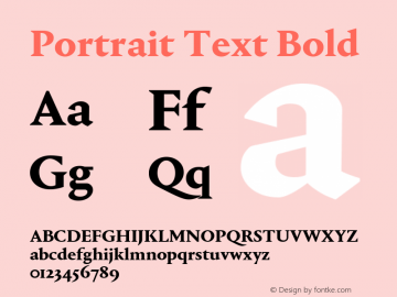 Portrait Text Bold Version 1.001图片样张