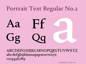 Portrait Text Regular No.2 Version 1.001图片样张