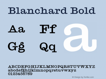 Blanchard Bold Version 1.001 (2023-01-15) | web-ttf图片样张
