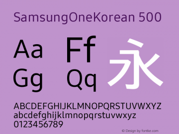 SamsungOneKorean 500 1.000 ; build 20160224图片样张