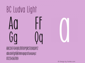 BC Ludva Light Version 1.000;Glyphs 3.1.2 (3151)图片样张