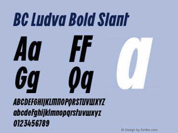 BC Ludva Bold Slant Version 1.000;Glyphs 3.1.2 (3151)图片样张