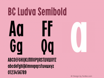 BC Ludva Semibold Version 1.000;Glyphs 3.1.2 (3151)图片样张