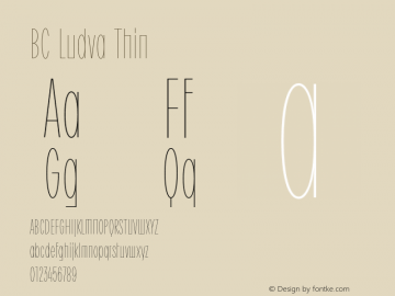 BC Ludva Thin Version 1.000;Glyphs 3.1.2 (3151)图片样张