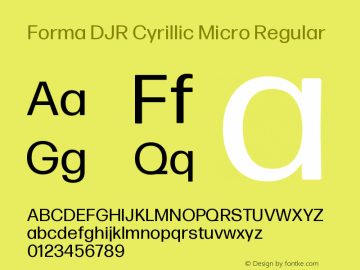 Forma DJR Cyrillic Micro Version 2.0图片样张