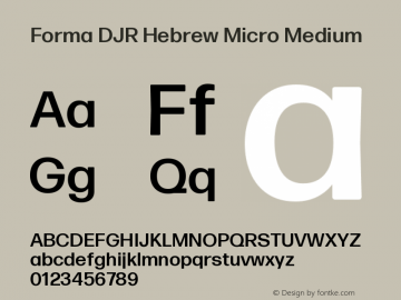 Forma DJR Hebrew Micro Medium Version 2.0图片样张